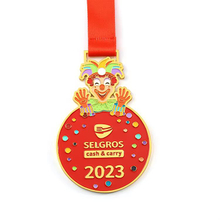 Custom Cartoon Funny Kids Finisher Playful Custom Clown Medal