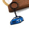 Custom Enamel Blue Trending Classic Metal Car Key Ring Car Shaped Key Chain