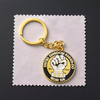 Custom Metal Soft Enamel Gold QR Code Karate Key Chain