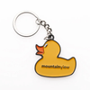 Custom Brand logo Keyrings Metal Anime Cartoon Golden Yellow Duck Keychain /cute Duck Key Chain