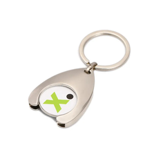 Custom Metal Supermarket Cart Token Shopping Trolley Coin Holder Keychain