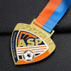 Custom Wholesale Gold Metal Football Soccer 3d Medal With Ribbon