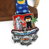 3d Custom Beach Sports Metal Color Spray Painting Swimming Cycling Medal