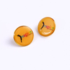 Promotion Custom Orange Epoxy Dome Coated Lapel Pin