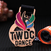 Custom Logo Letter Enamel Zinc Alloy Metal Medals Sports Metal Gold Copper 2d 3D Dancing Dance Medal