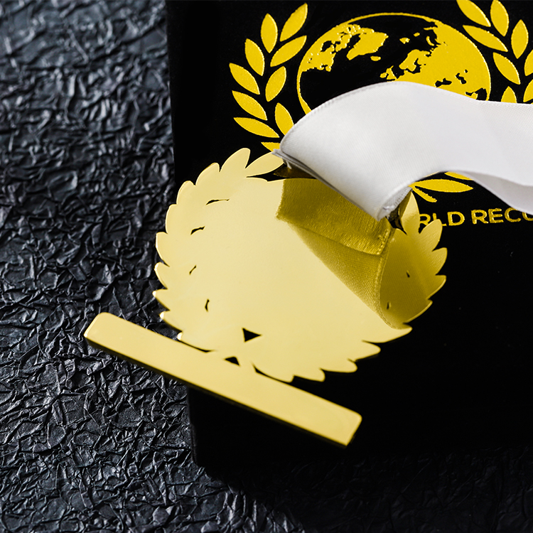 Metal Enamel Environmental Protection Earth Eco Souvenir Medals Velvet Boxes for Medals With Ribbon Custom