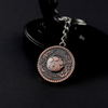 Breakfast Metal Copper Round Antique Ball Keychains