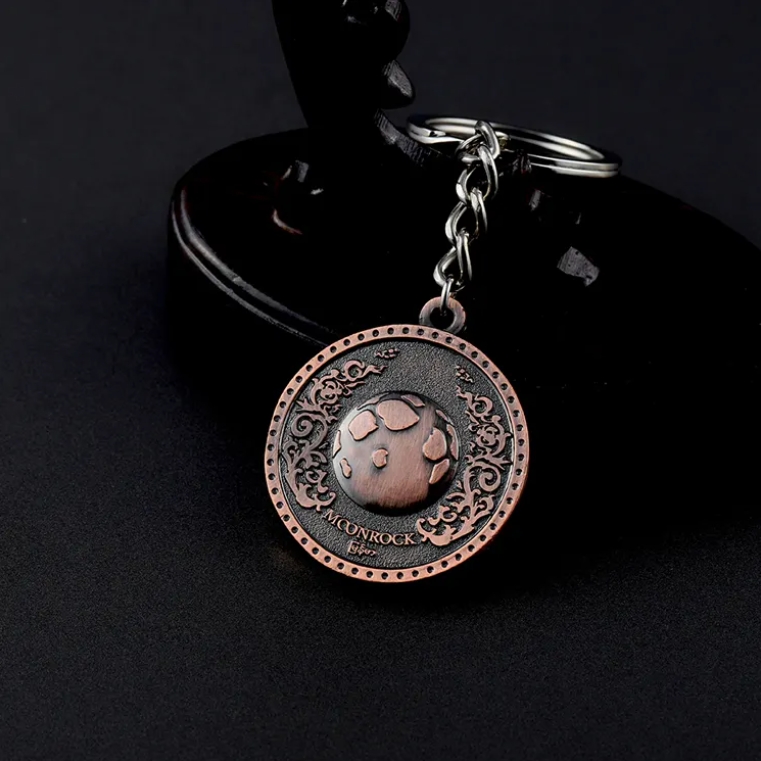 Breakfast Metal Copper Round Antique Ball Keychains