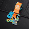 Hollow Design High Quality Custom Metal First Place Marathon Ribbon 5k 10k Running Athletics Medals