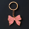Custom logo Metal House Glitter Hard Enamel Bag Beauty butterfly Keychain/butterfly Key Chain