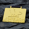 Custom 70mm Shiny Gold Embossed Metal Club lion Medal