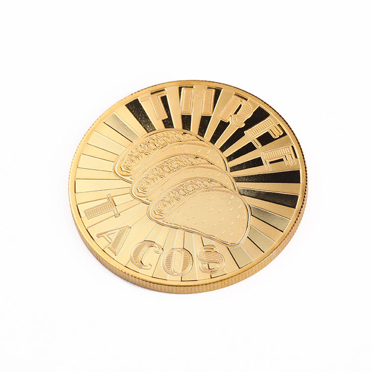 Custom Metal Mirror Effect Gold Coins