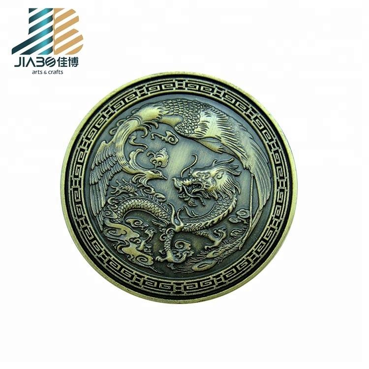 Special Design 3d Old Chinese Copper Bronze Dragon Coin