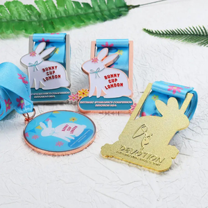 Custom Metal Competition Rhythmic Gymnastics pink Rabbit Medal