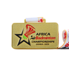 Custom Gold Silver Bronze Metal Badminton Championship Medal with Printed Ribbon