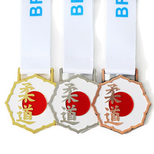 China Manufacture of Bjj Kung Fu Medals Medal Judo Taekwondo Enamel Zinc Alloy 3D Antique Bronze Medal With Sports Logo