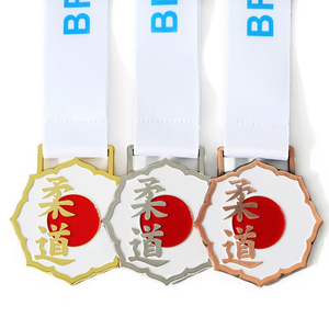 China Manufacture of Bjj Kung Fu Medals Medal Judo Taekwondo Enamel Zinc Alloy 3D Antique Bronze Medal With Sports Logo