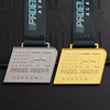 Custom Rectangle Medal Customize School Medal Gold Silver Taekwondo Judo 3D Zinc Alloy Gritty Effect Medals Custom Logo