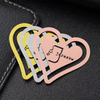 Custom Heart Shape Gold Silver Copper Islamic Gifts Quran Book Mark