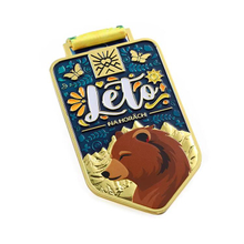 Gold 3d Color Spray Painting Custom Child's Animal Games Anime Bear Medal