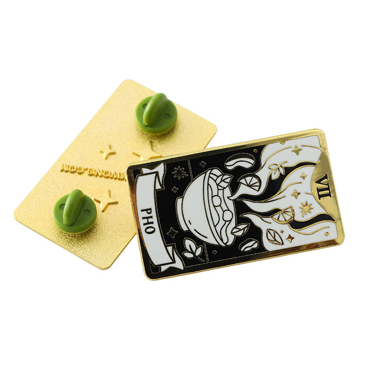Custom Cute Gold Metal Plastic Coffee logo Hard Enamel Pin