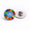 Wholesale Custom Made logo rainbow Lapel Pin Round Shape rainbow Metal Enamel Pin