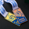 Gold Rectangle Shape Club Competition Custom Medal for Judo