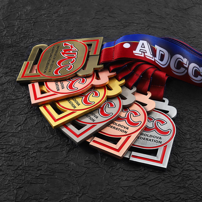 3d Soft Enamel Custom Metal Colors Grappling Federation Medal