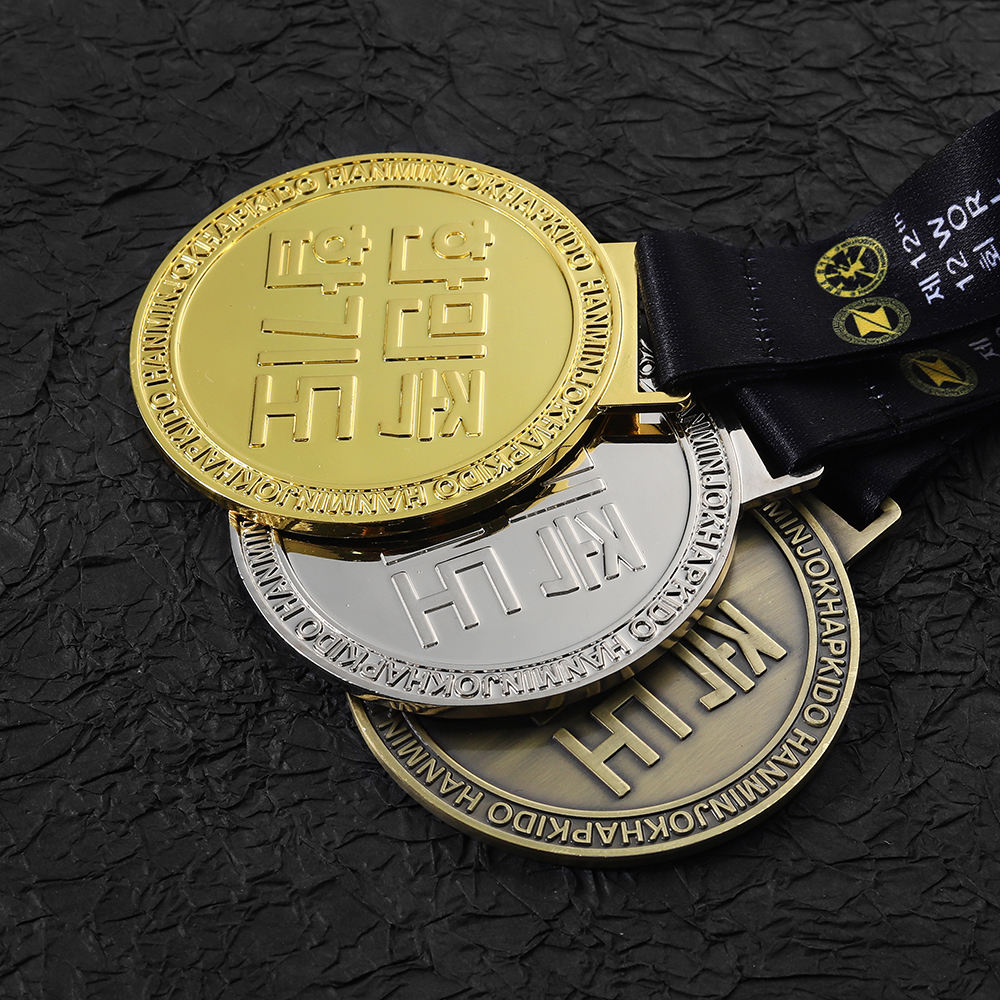 Custom Metal Gold Silver Bronze World Championships Korean Medal