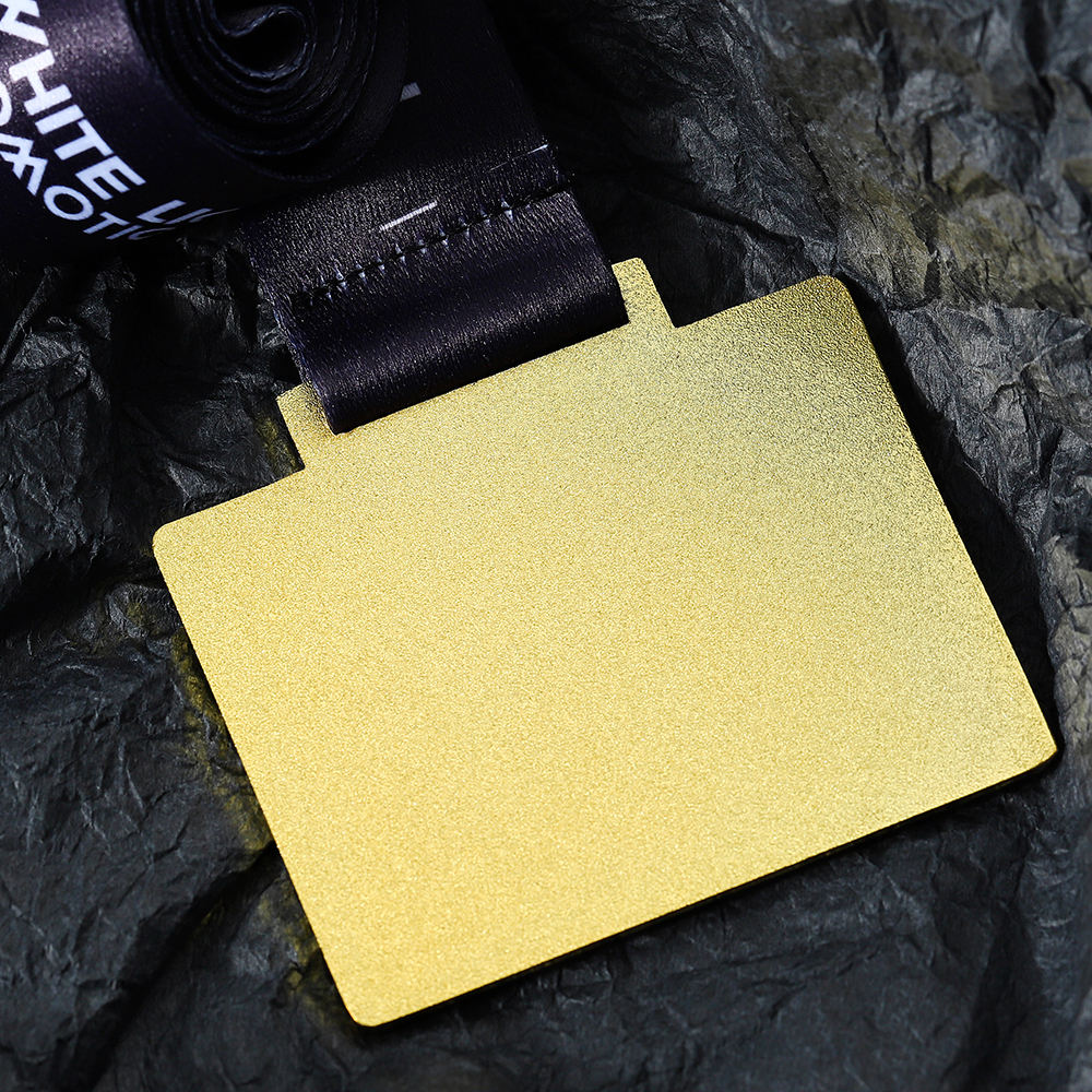 Custom 70mm Shiny Gold Embossed Metal Club lion Medal