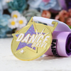 Design Your Own Sports Award Glitter Star Competition 2025 Dance Rhythmic Artistic Gymnastics Medals Race Medal with Neck Ribbon