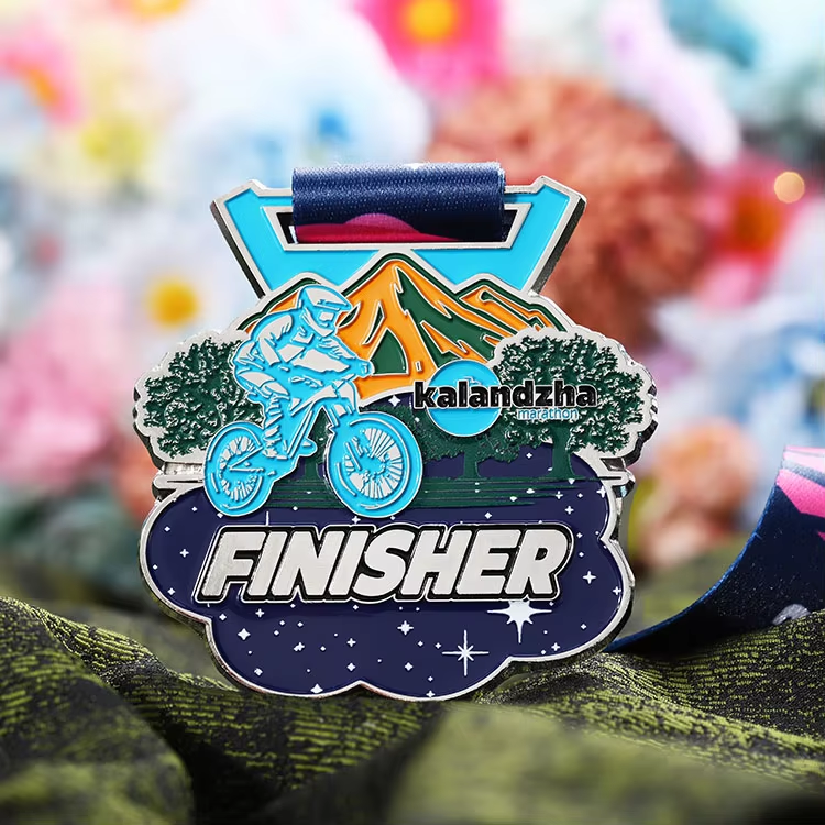 Custom Logo Personalised Cycle Mountain Customized Bike Race Medal