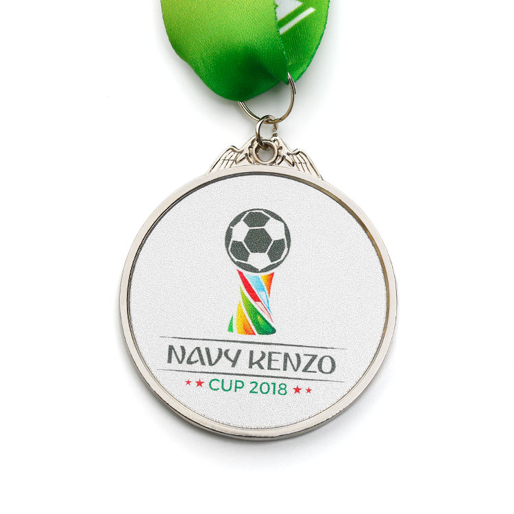 Custom Metal 3d Design Silver Football Medals and Trophies