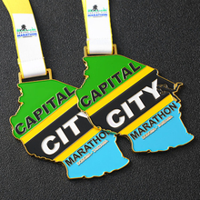 Capital Map City Tanzania Dodoma Marathon Running Gold Medal Price