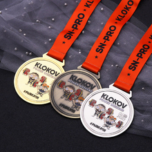 Soft Enamel Factory Price Gold Silver Bronze Powerlifting Medal