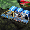 Personalized Custom Award Metal Hollow Zinc Alloy Grappling Taekwondo Bjj Ice Hockey Finisher Medal Medals Boxing with Ribbon