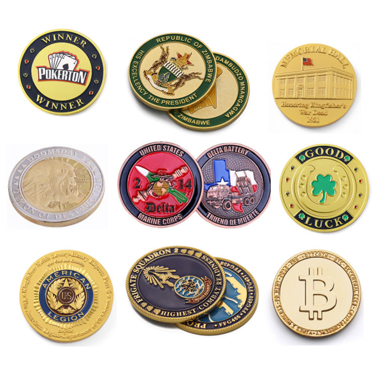 Chinese Promotional Metal Round Custom Challenge Commemorative Gold Panda Coin