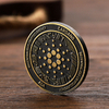 European Style Black Bull Head Gold Plated Tungsten Coin