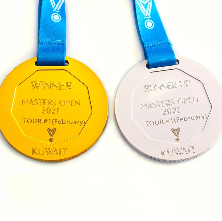 Soccer Award Custom Metal Zinc Alloy 3D Gold Sliver Brass Sports Football Basketball Marathon Running Medal With Ribbon