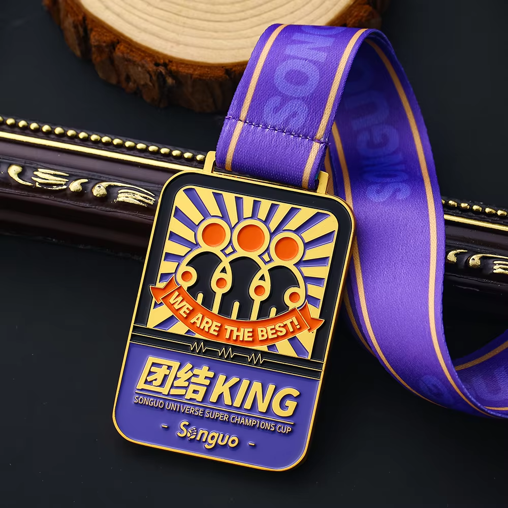 Medals Made Wholesale Custom Cute Cartoon Enamel Virtual Running Marathon Medal Award Medals Custom Logo With Ribbon