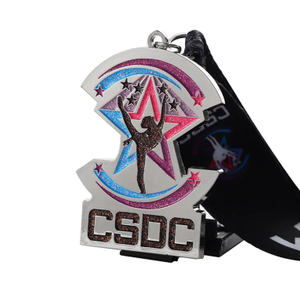 Oem Marathon 3d Cycling Gymnastics Glitter Dance Woman Sport Race Finisher Medals Custom