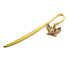 Custom Metal Gold Soft Enamel Sword Wing Charm Bookmark