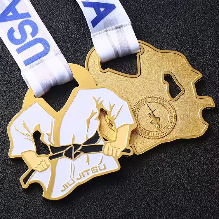 Custom Engraved Metal Gold Wholesale Taekwando Sports Medallion