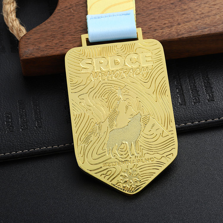 Custom Enamel Metal Wolf Multi Color Printing Medal