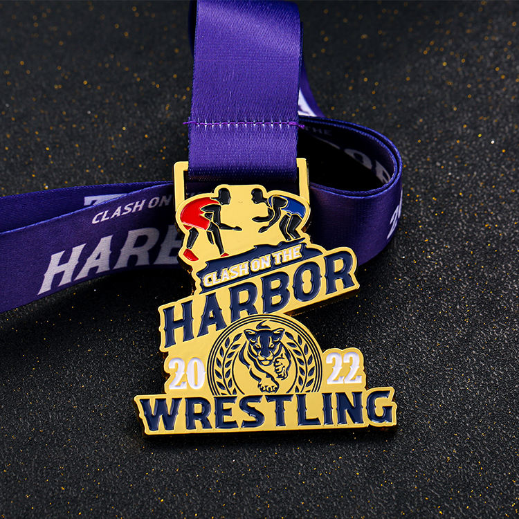Metal Gold Silver Custom Struggle Fight Wrestling Medals
