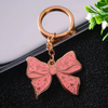 Custom logo Metal House Glitter Hard Enamel Bag Beauty butterfly Keychain/butterfly Key Chain
