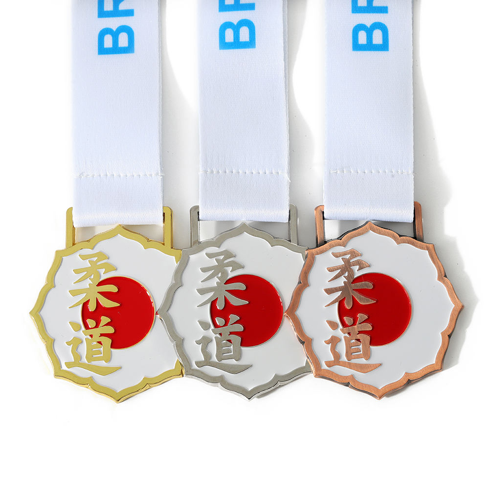 Custom Metal Gold Silver Copper Japanese Judo Medals for Adults