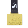 Custom 70mm Shiny Gold Embossed Metal Club lion Medal