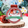 Custom Design Glitter Metal Santa Souvenir Christmas Medal