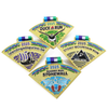 Custom Gold 4 Parts Puzzle 5k Stonewall Mountain Run Medal